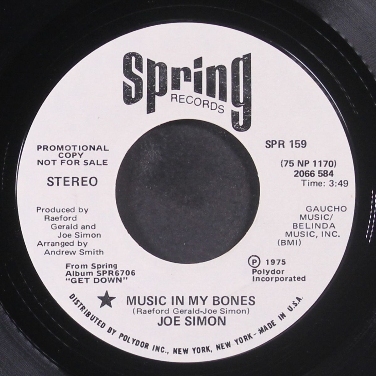 music in my bones by JOE SIMON