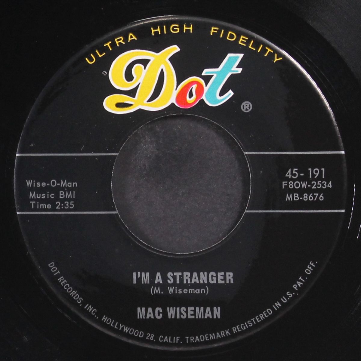 little white church / i'm a stranger by MAC WISEMAN