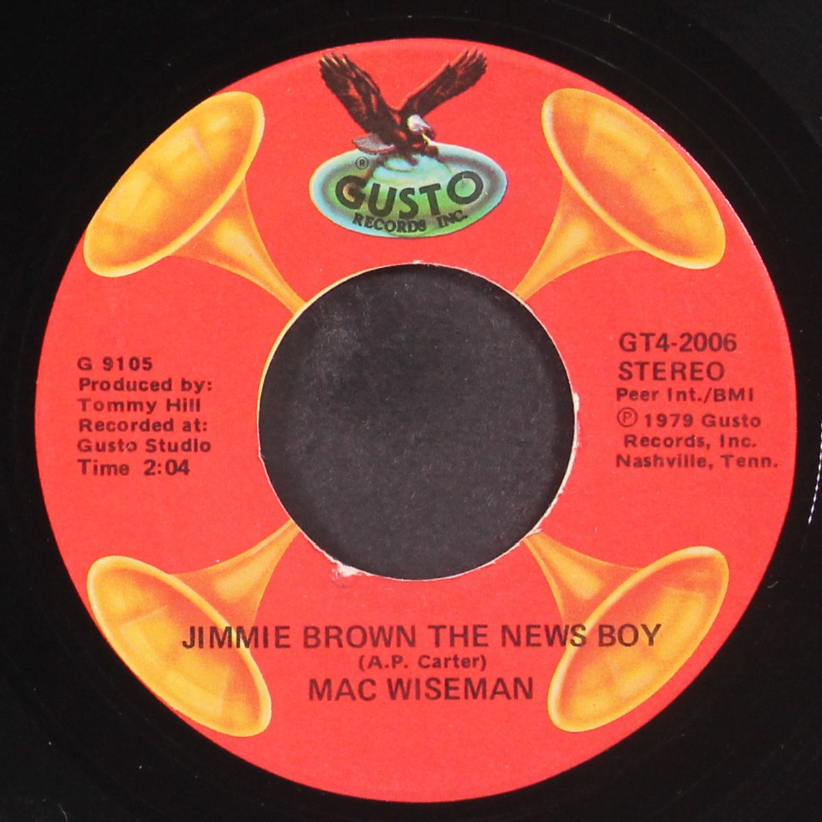 jimmie brown the news boy / i still write your name in the sand by MAC WISEMAN