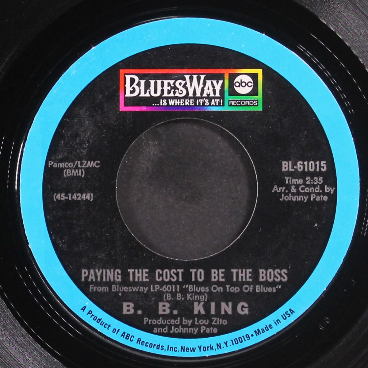 having my say / paying the cost to be the boss by B.B. KING