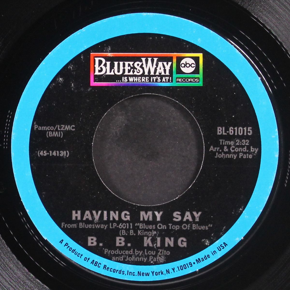 having my say / paying the cost to be the boss by B.B. KING