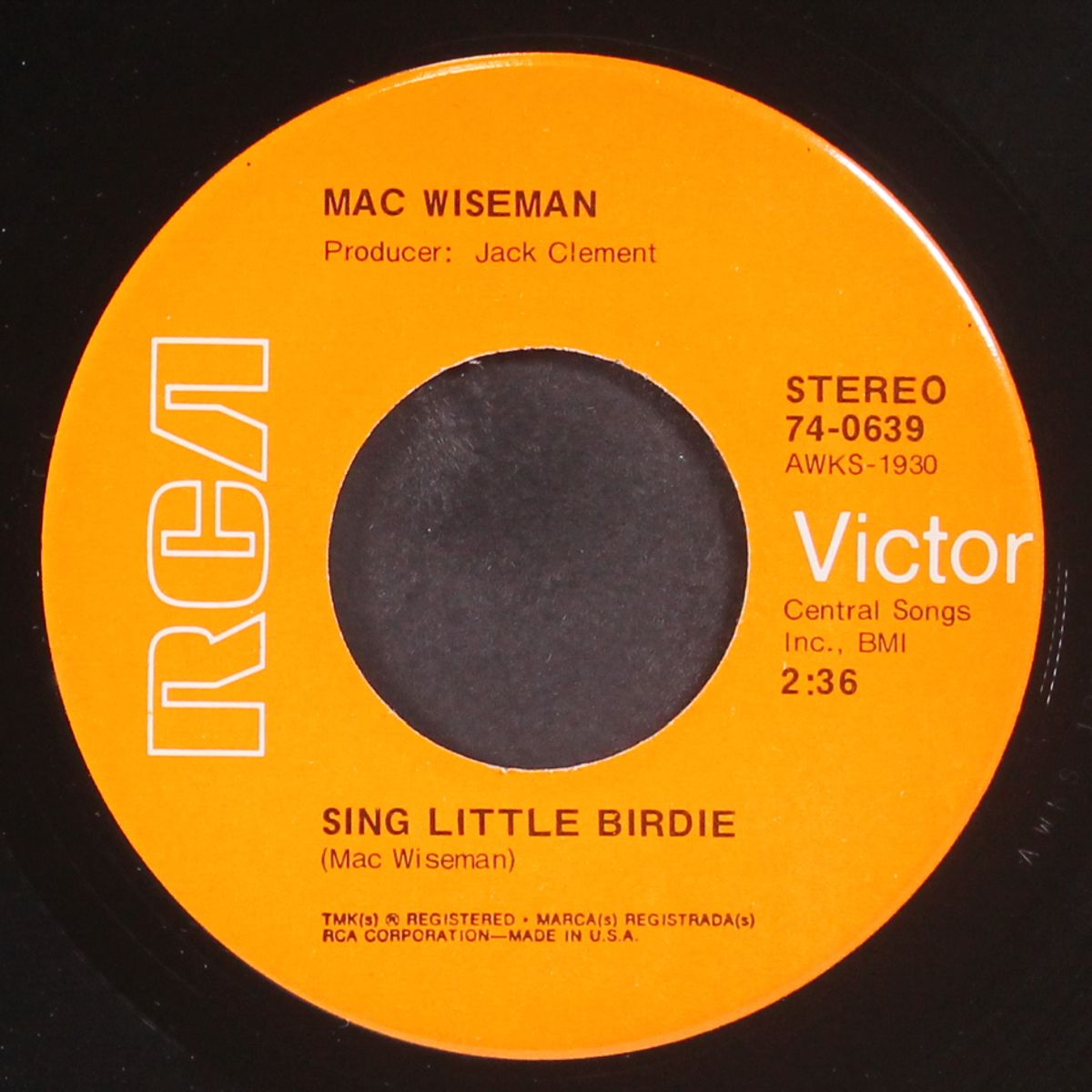 i'd rather live by the side of the road by MAC WISEMAN