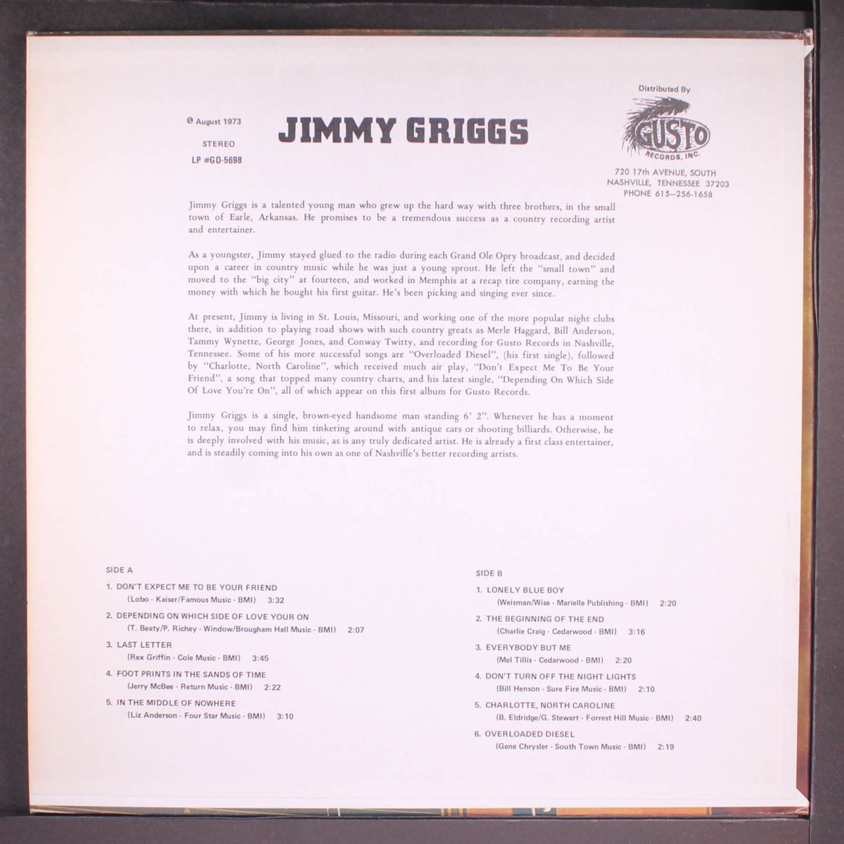 lonely blue boy by JIMMY GRIGGS