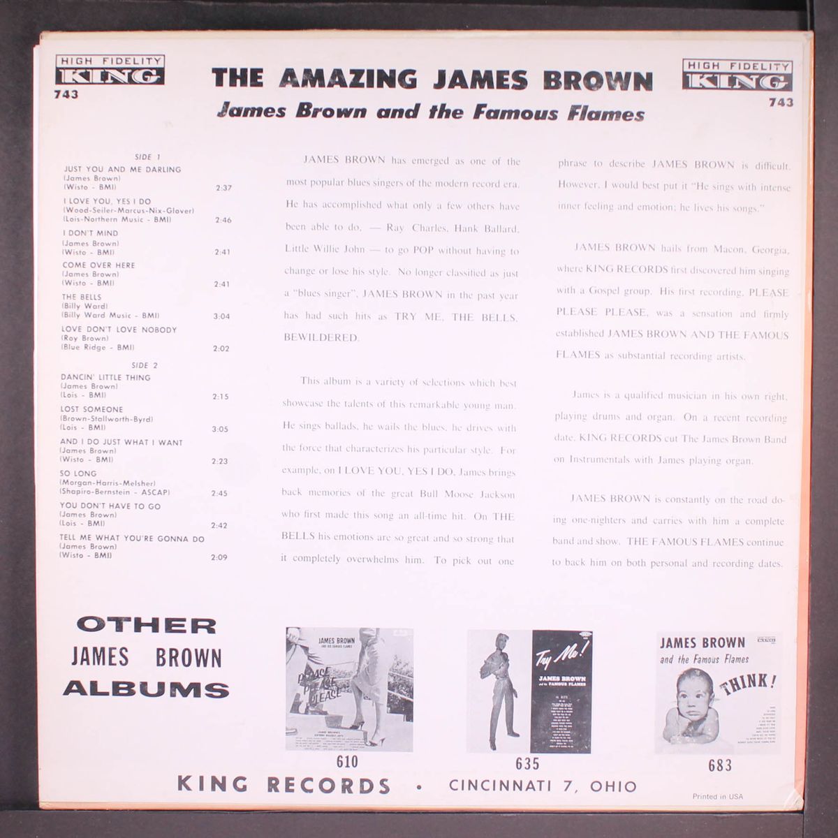 the amazing by JAMES BROWN