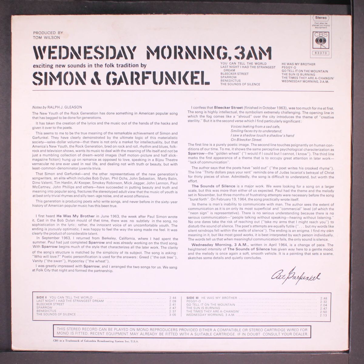 wednesday morning, 3am by SIMON & GARFUNKEL