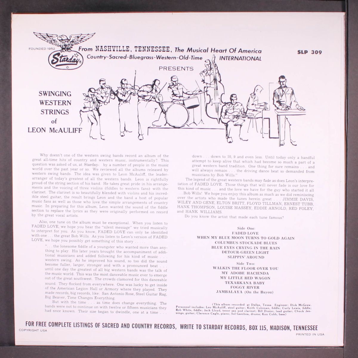 swingin' western strings by LEON MCAULIFF