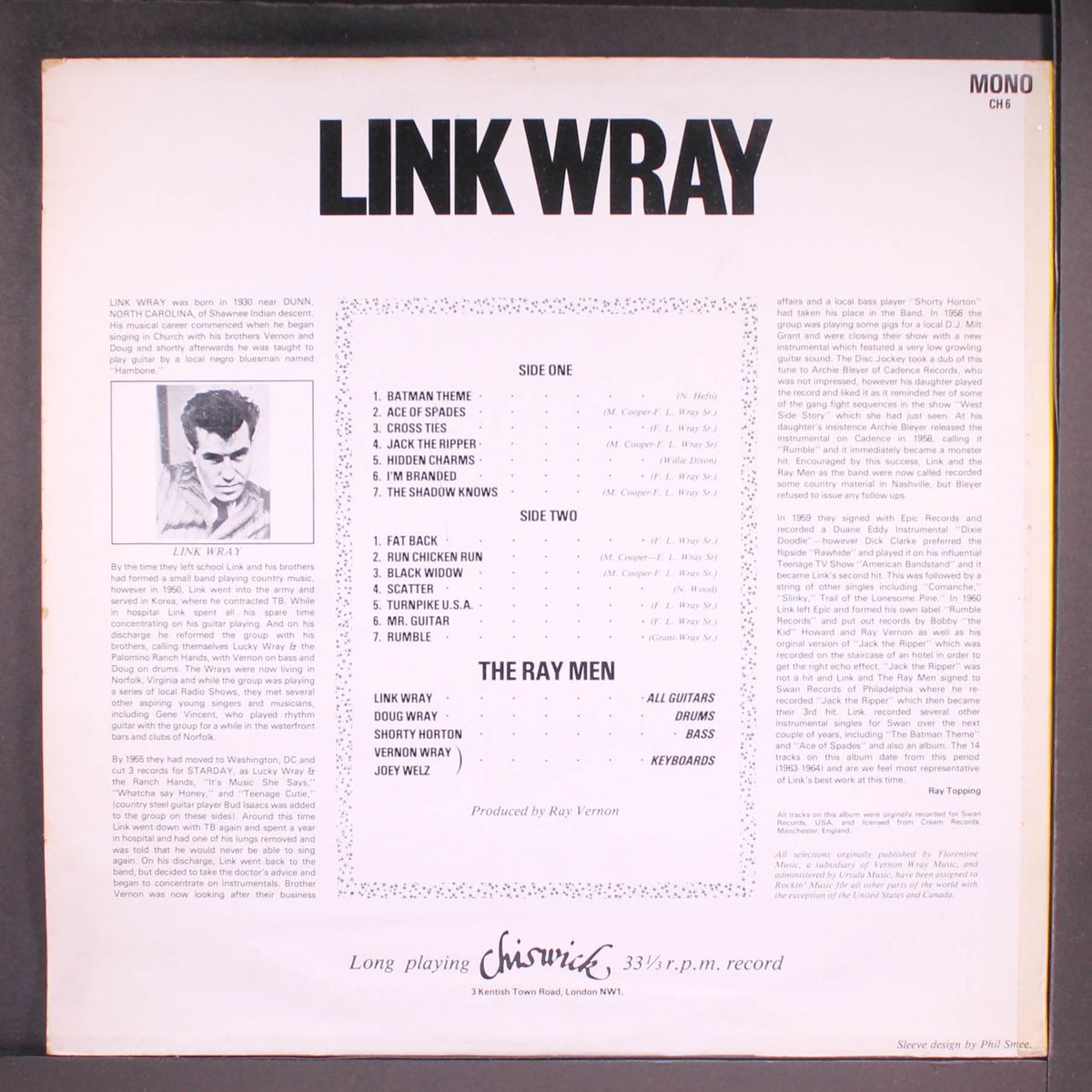 early recordings by LINK WRAY
