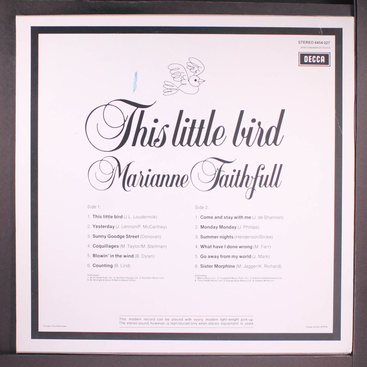 this little bird by MARIANNE FAITHFULL