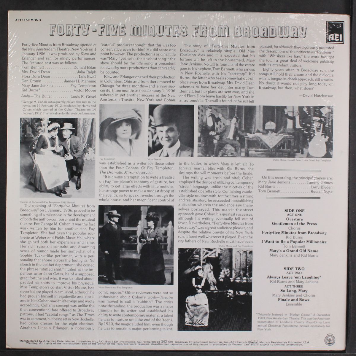forty-five minutes from broadway by ORIGINAL CAST