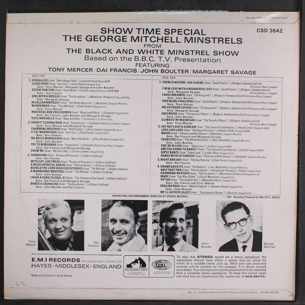 show time special by GEORGE MITCHELL MINSTRELS
