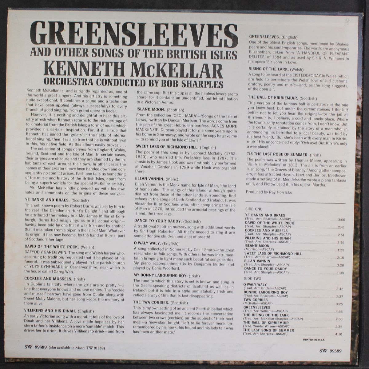 greensleeves by KENNETH MCKELLAR