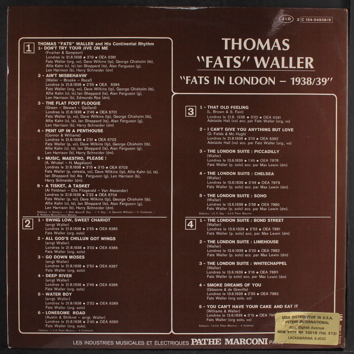 "fats" in london by FATS WALLER
