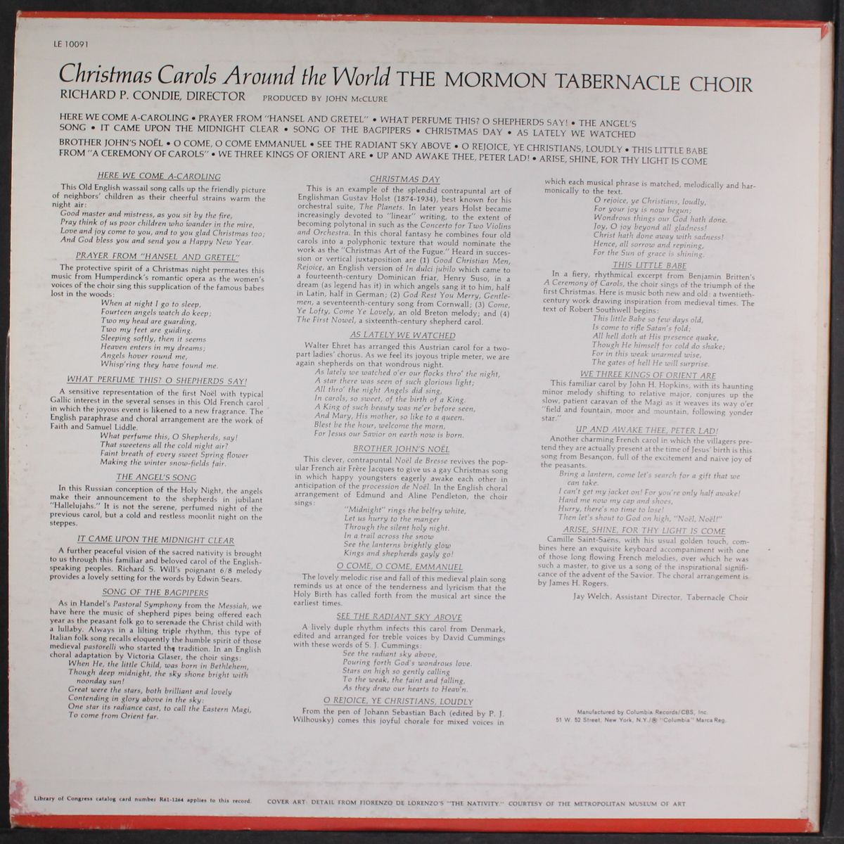 christmas carols around the world by MORMON TABERNACLE CHOIR