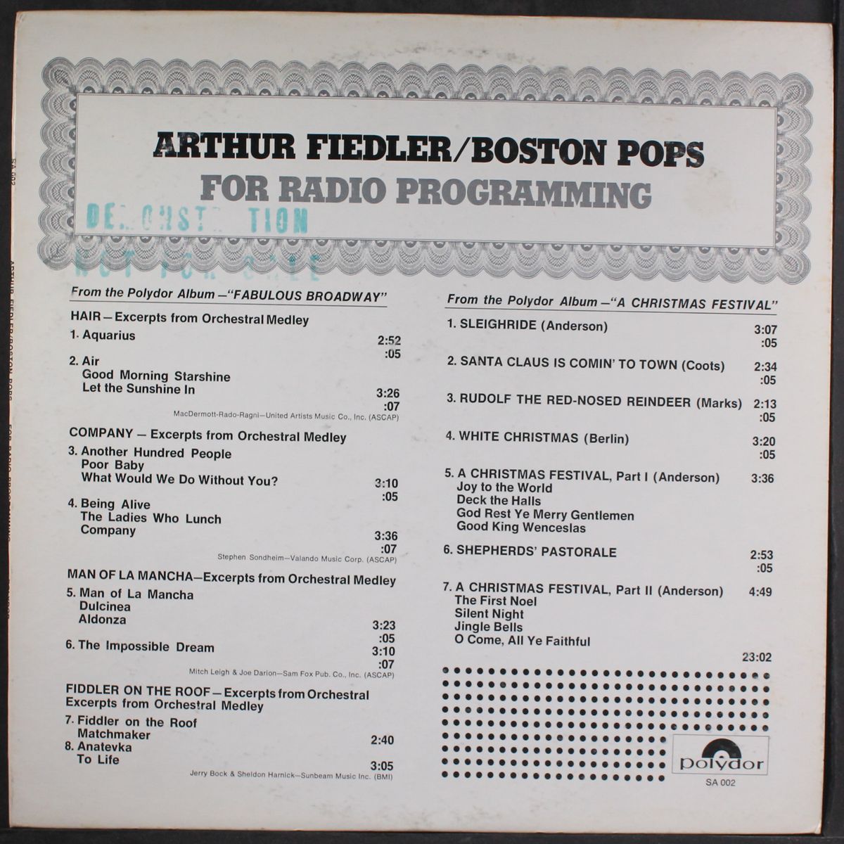 for radio programming by ARTHUR FIEDLER