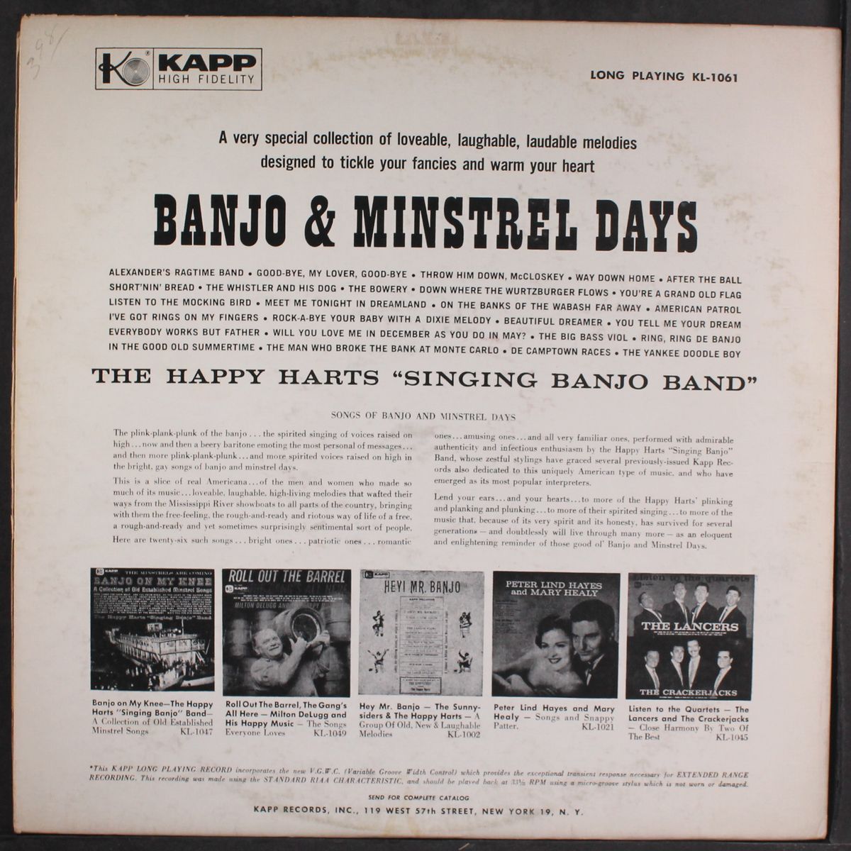 banjo & minstrel days by HAPPY HARTS