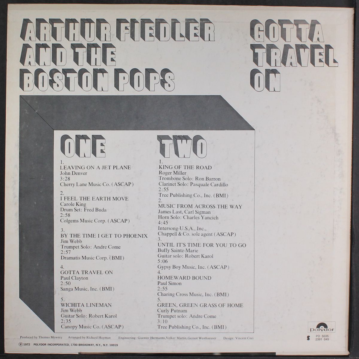 gotta travel on by ARTHUR FIEDLER & BOSTON POPS