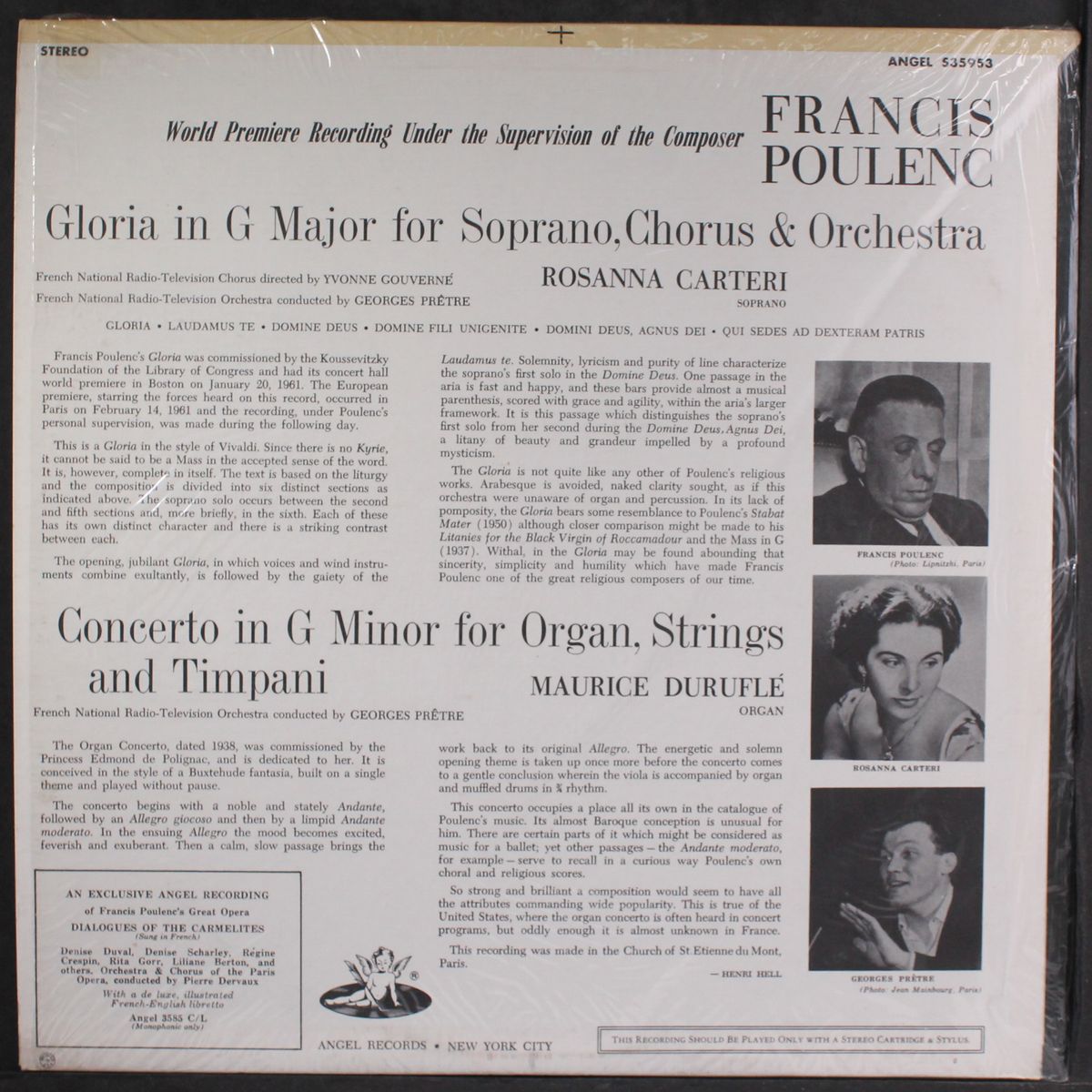 organ concerto by FRANCIS POULENC