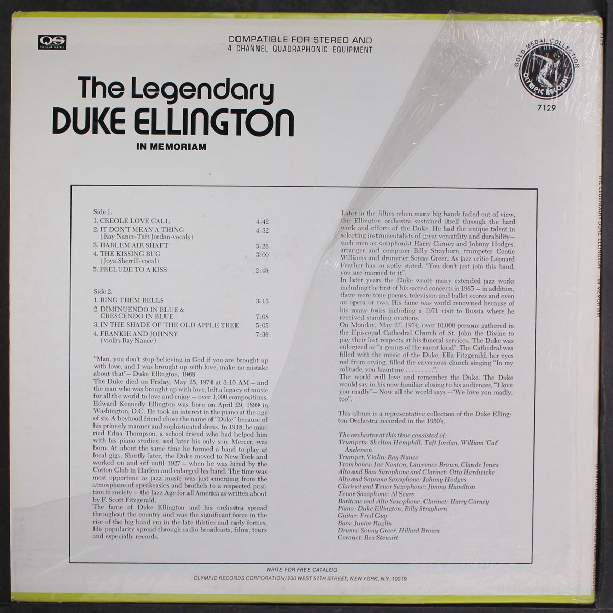 the legendary by DUKE ELLINGTON