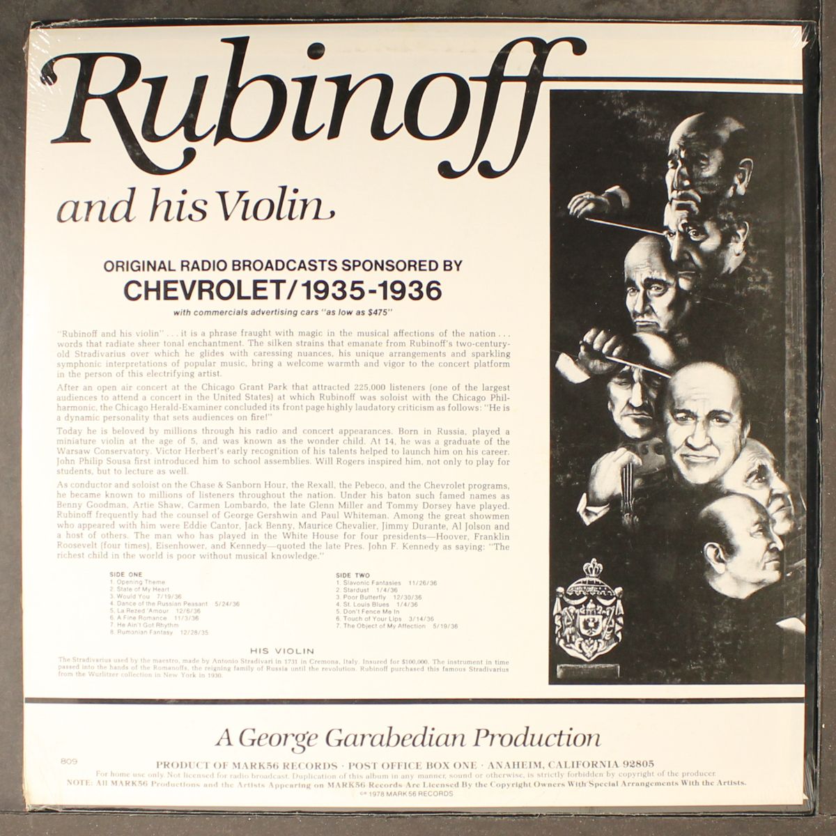 rubinoff and his violin by ORIGINAL RADIO BROADCAST