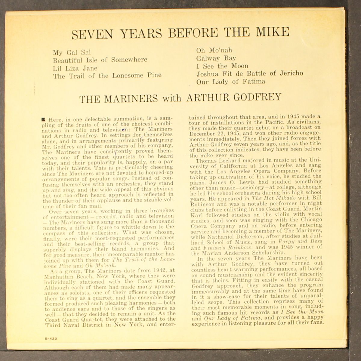 seven years before the mike by MARINERS