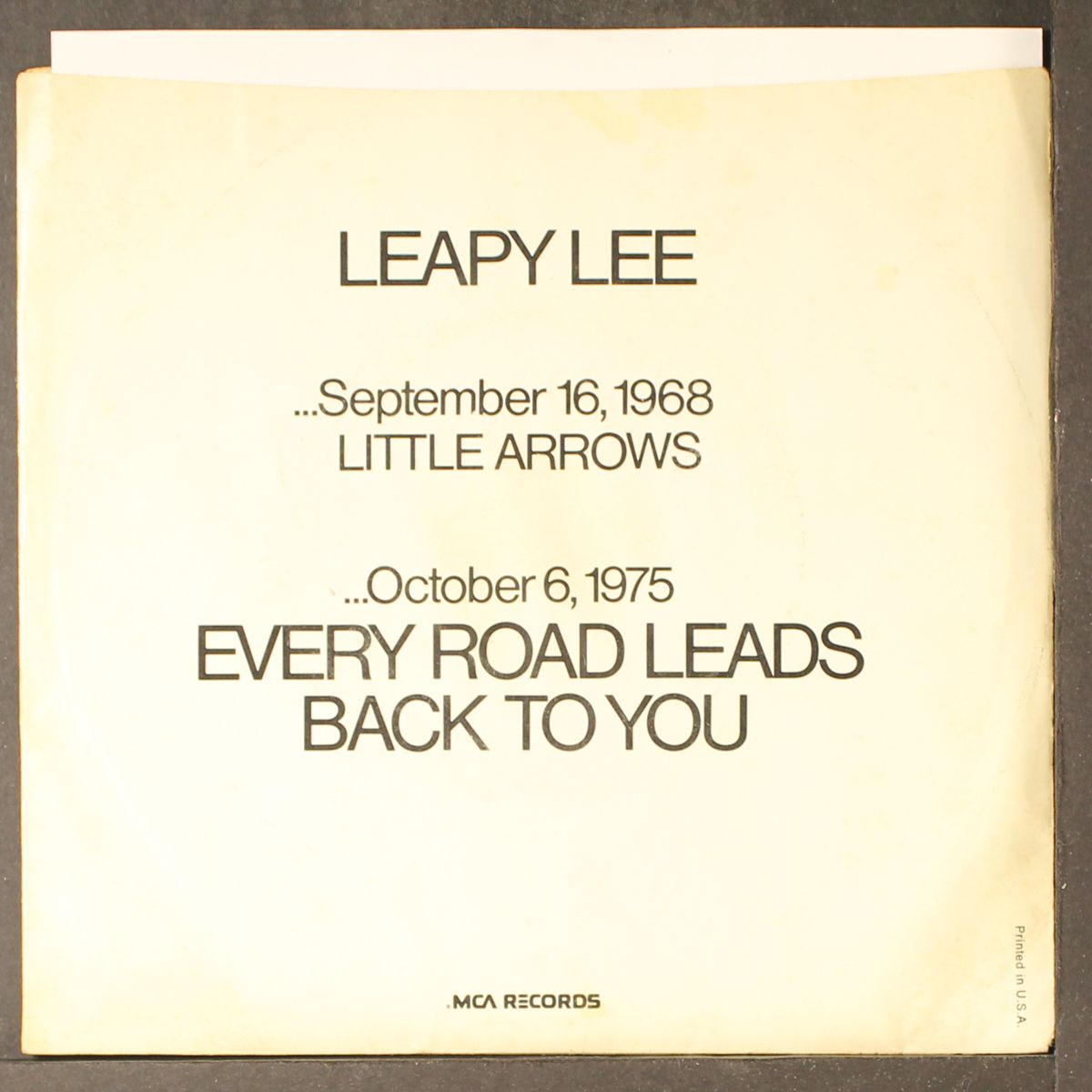 little arrows / every road leads back to you by LEAPY LEE