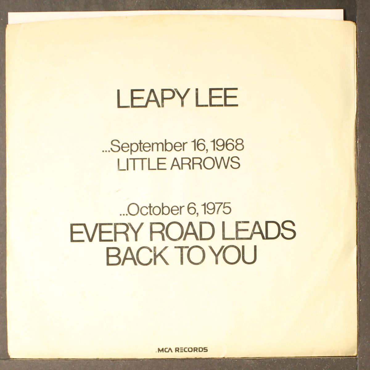 little arrows / every road leads back to you by LEAPY LEE