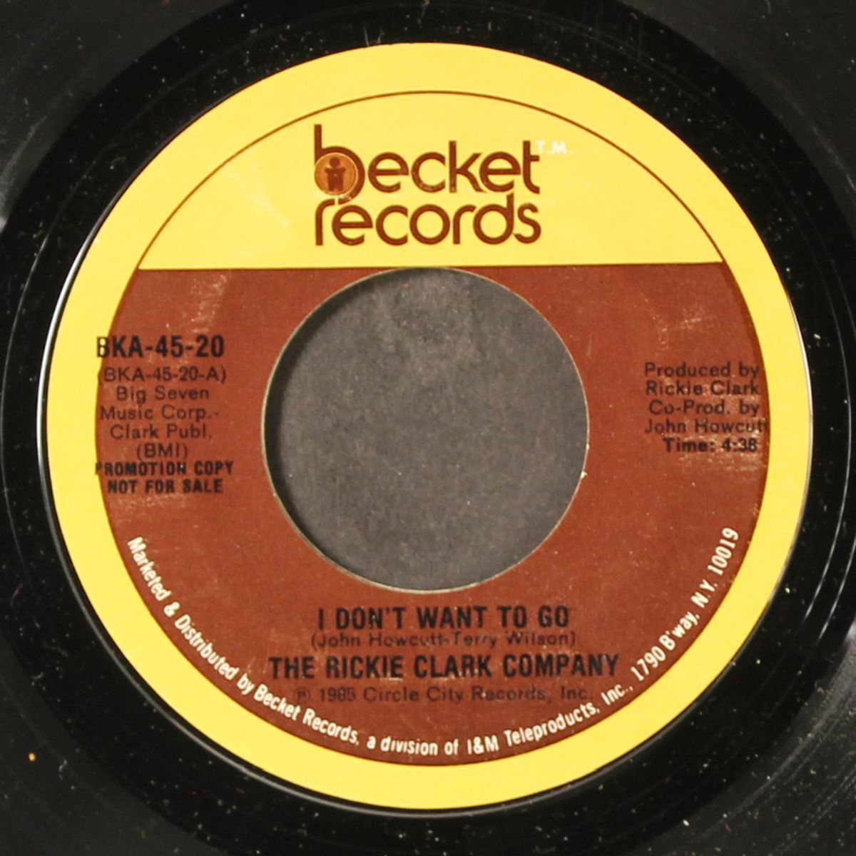 i don't want to go by RICKIE CLARK COMPANY