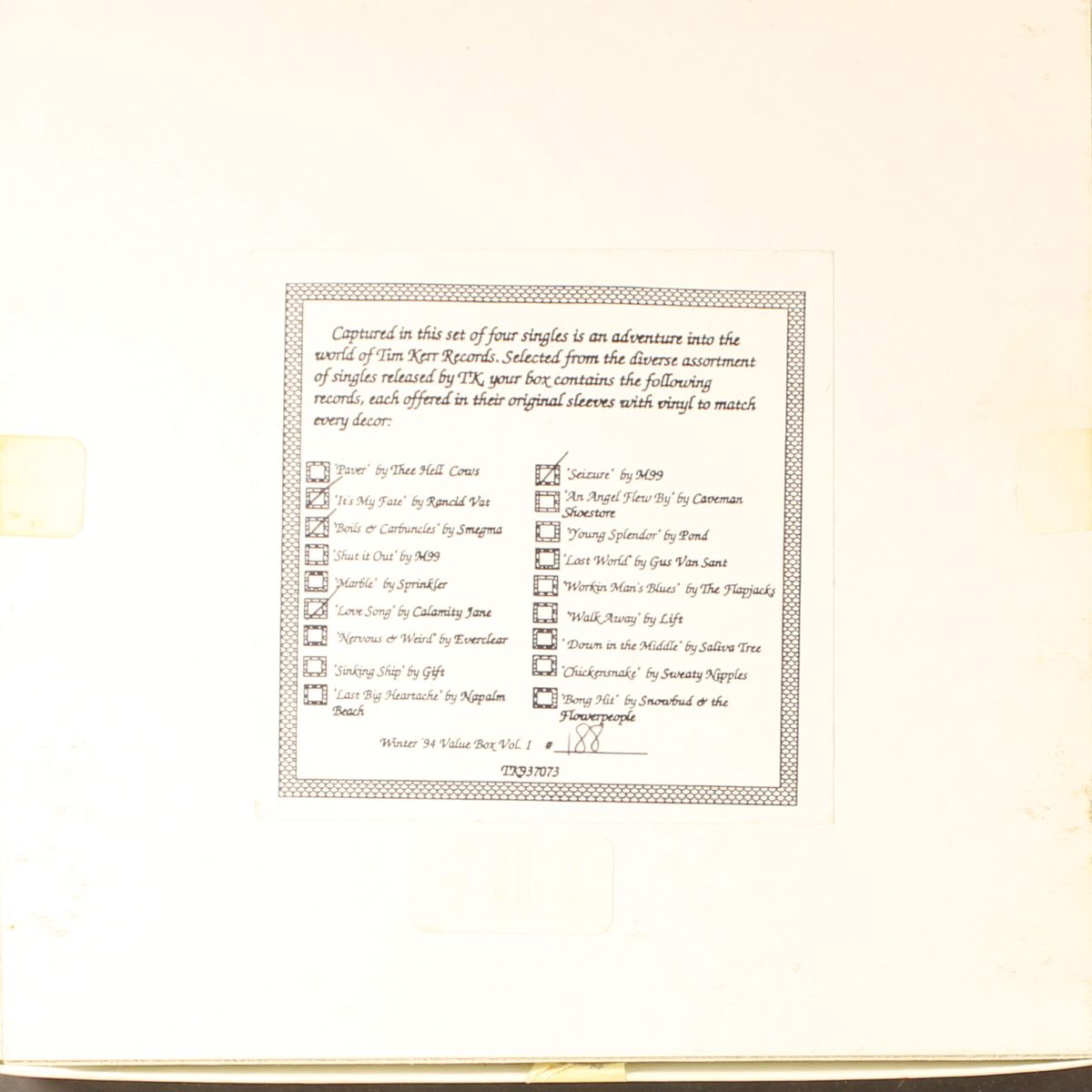winter '94 value pack, vol. 1 by VARIOUS