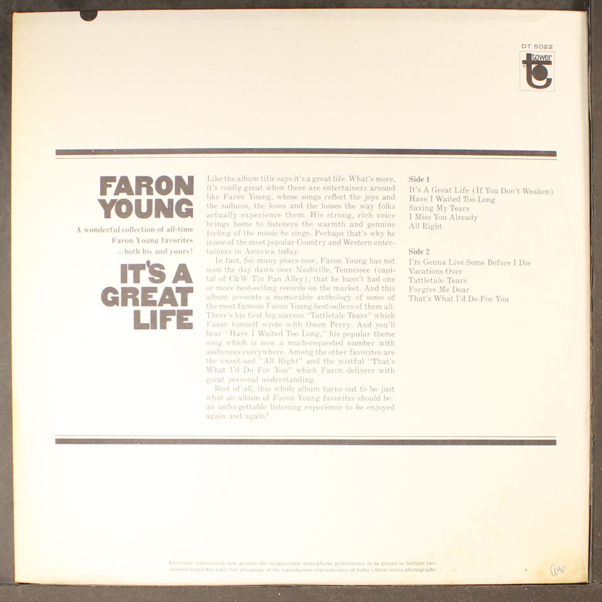 it's a great life by FARON YOUNG