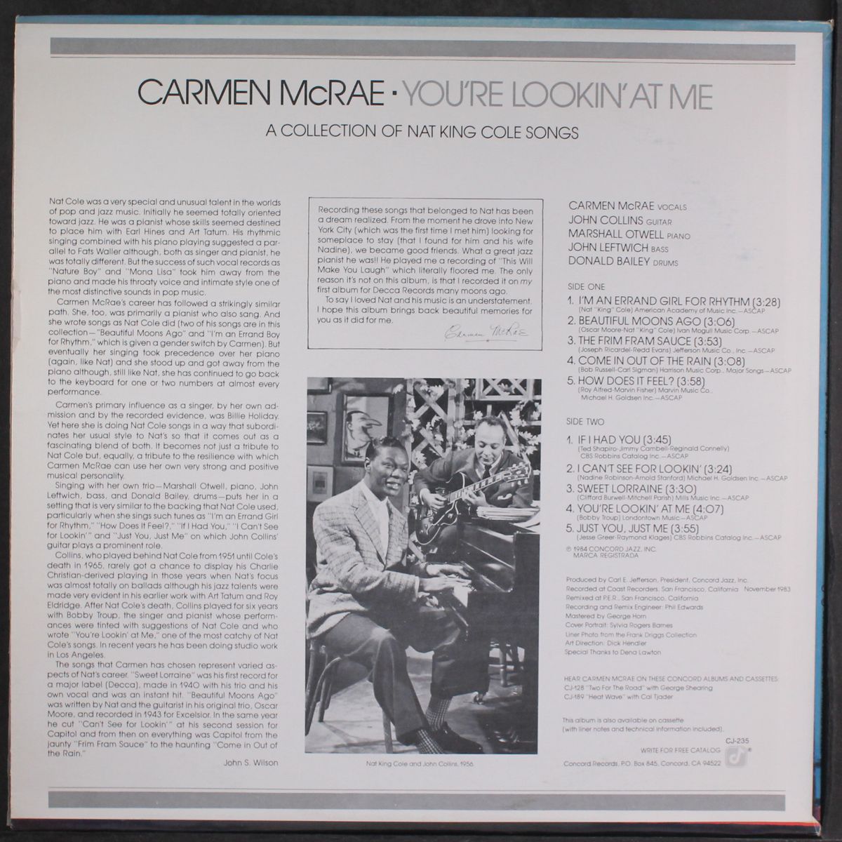you're lookin' at me by CARMEN MCRAE