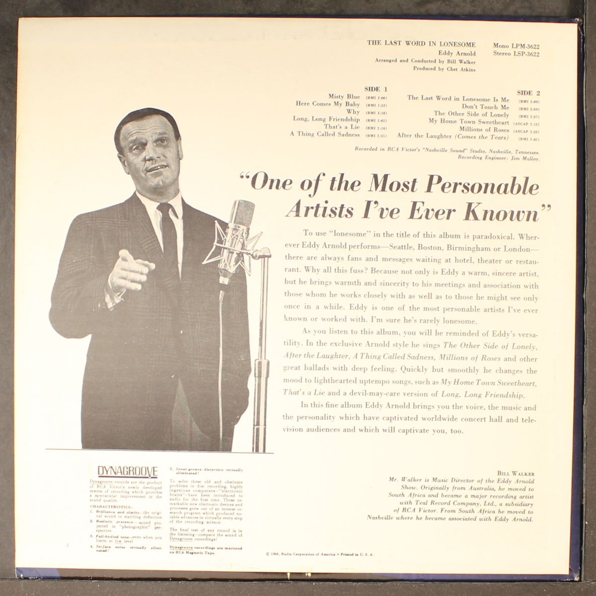 the last word in lonesome by EDDY ARNOLD