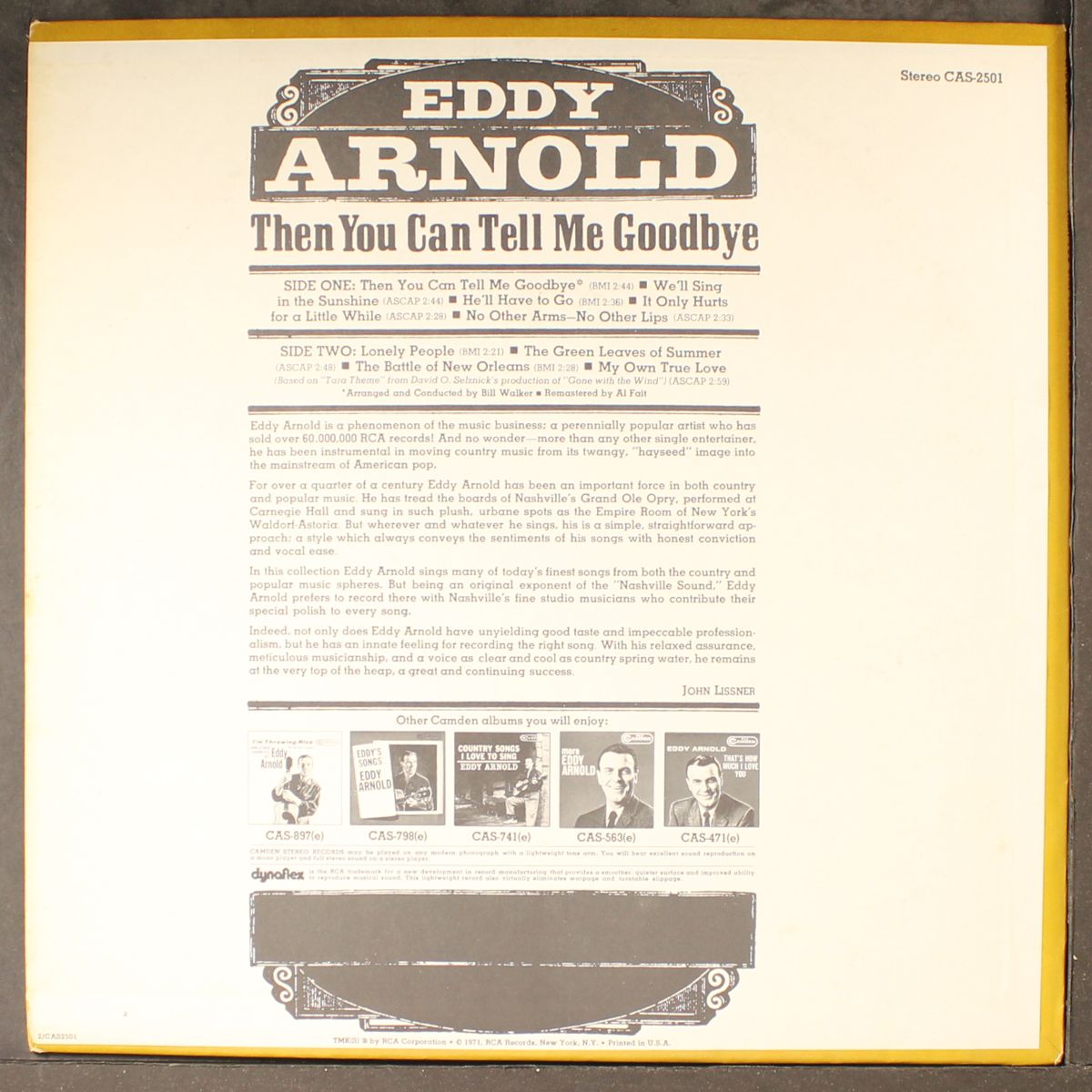 then you can tell me goodbye by EDDY ARNOLD
