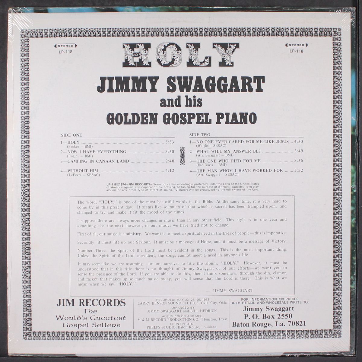 holy by JIMMY SWAGGART