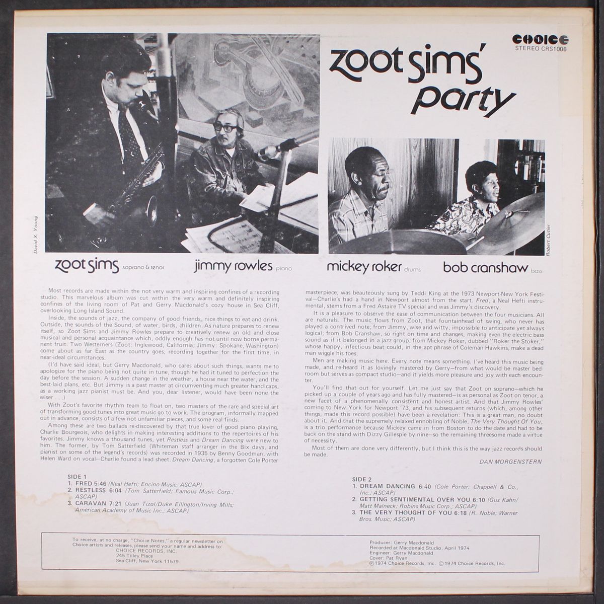 zoot sims' party by ZOOT SIMS
