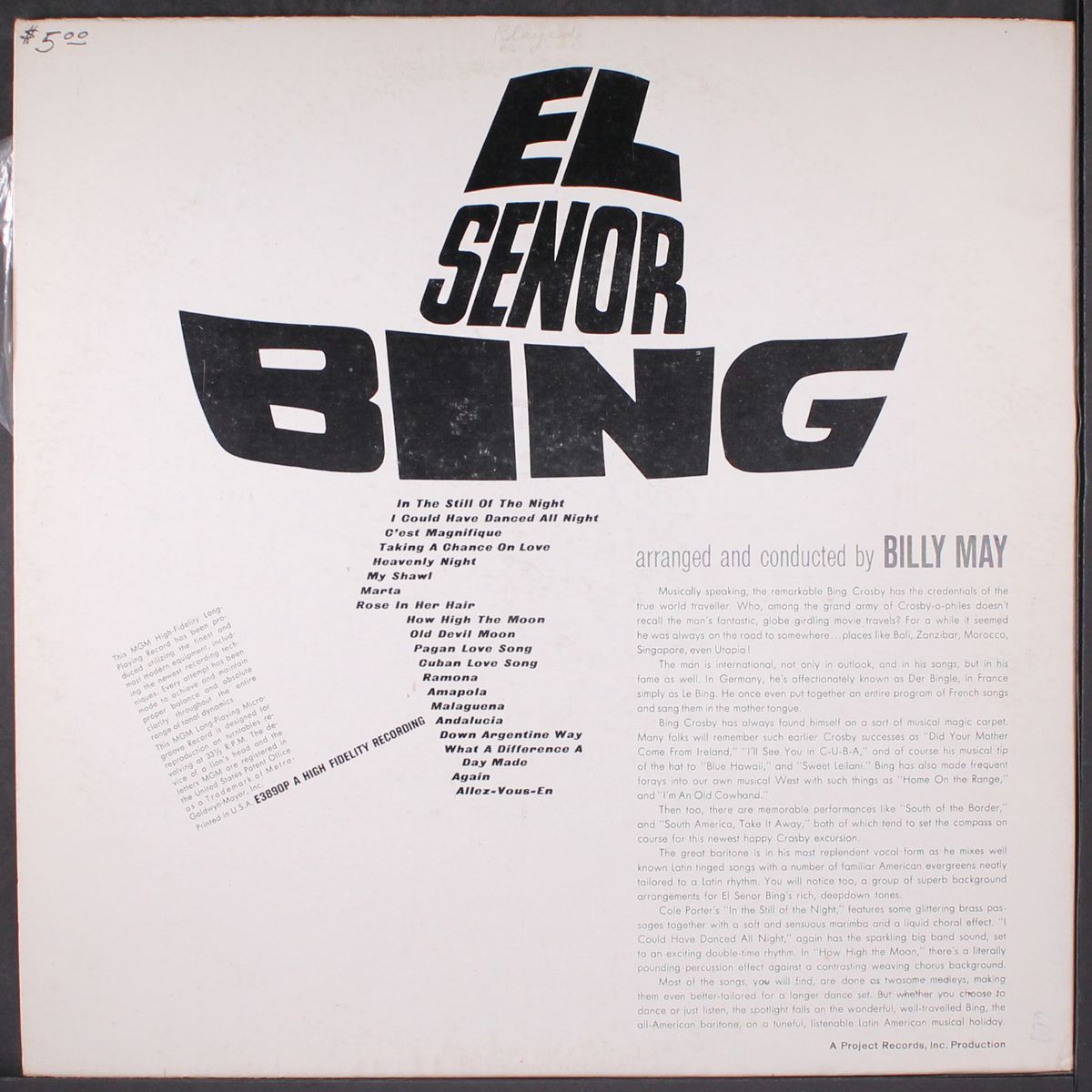 el senor bing by BING CROSBY