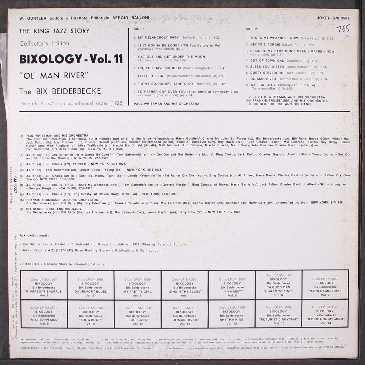 bixology, vol. 11: ol' man river by BIX BEIDERBECKE