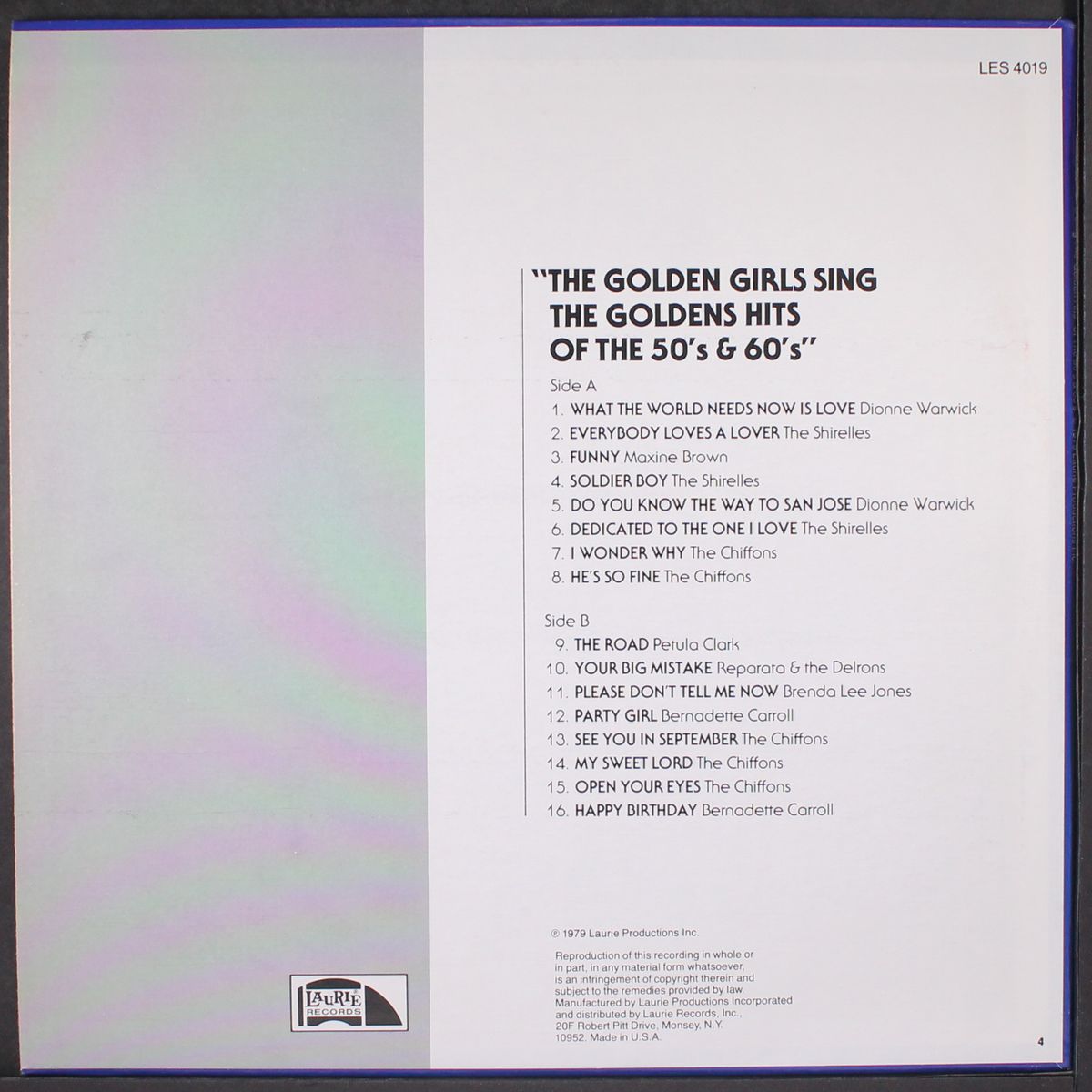 the golden girls sing the golden hits of the 50's & 60's by VARIOUS