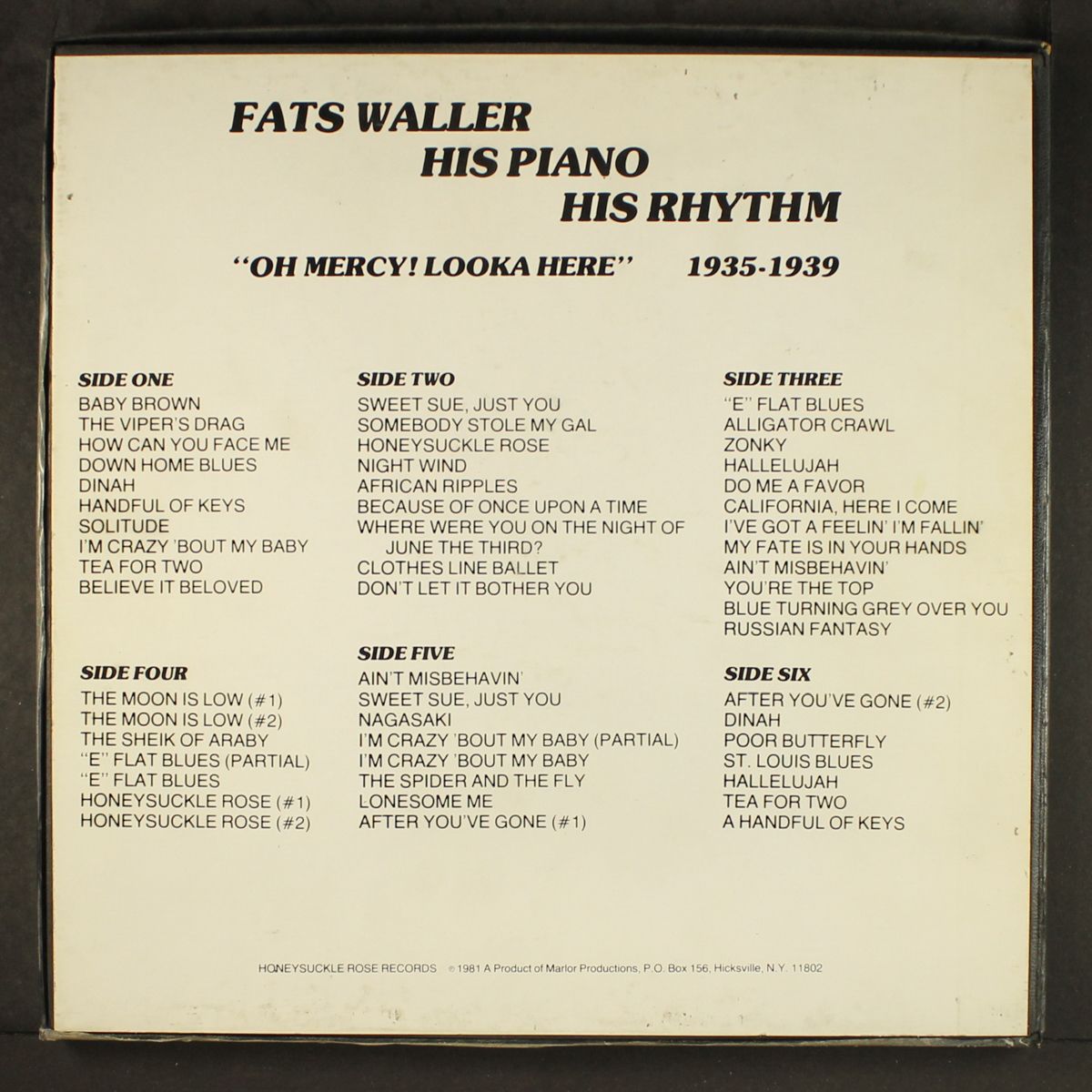 oh mercy!, looka here by FATS WALLER