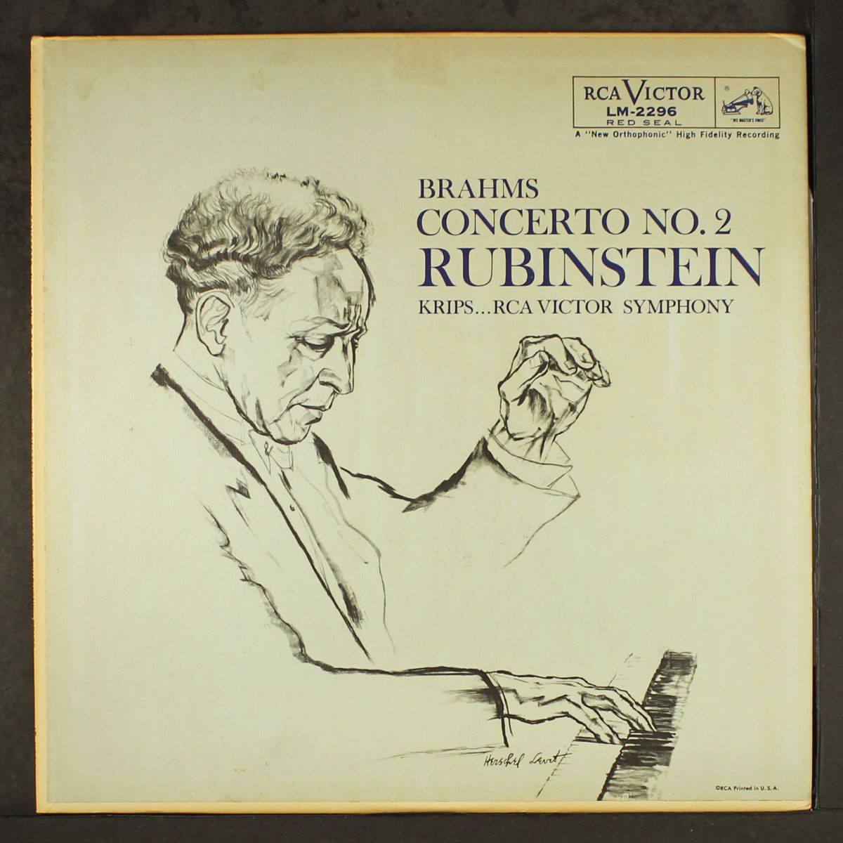 brahms: concerto no. 2 by RUBINSTEIN