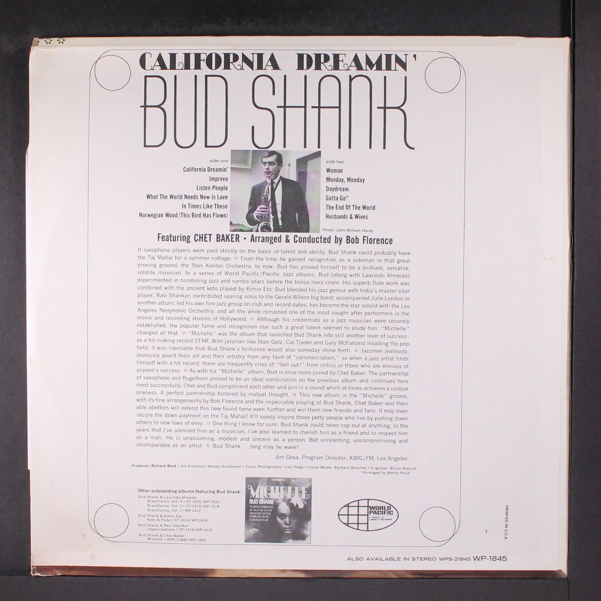 california dreamin' by BUD SHANK