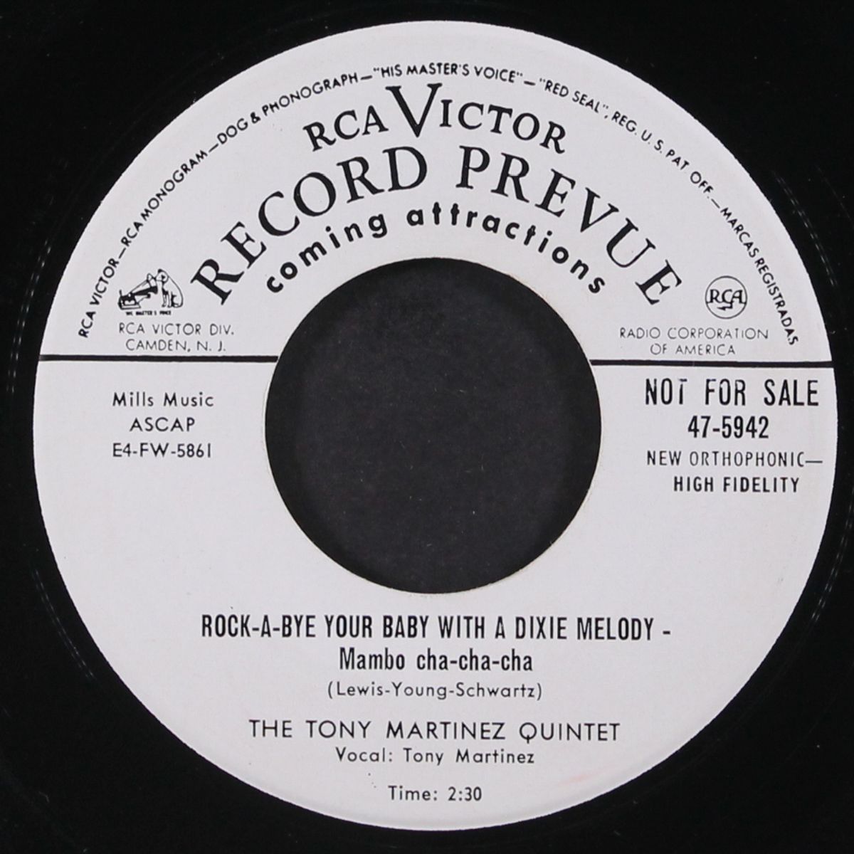 mississippi mambo / rock-a-bye your baby with a dixie melody by TONY MARTINEZ