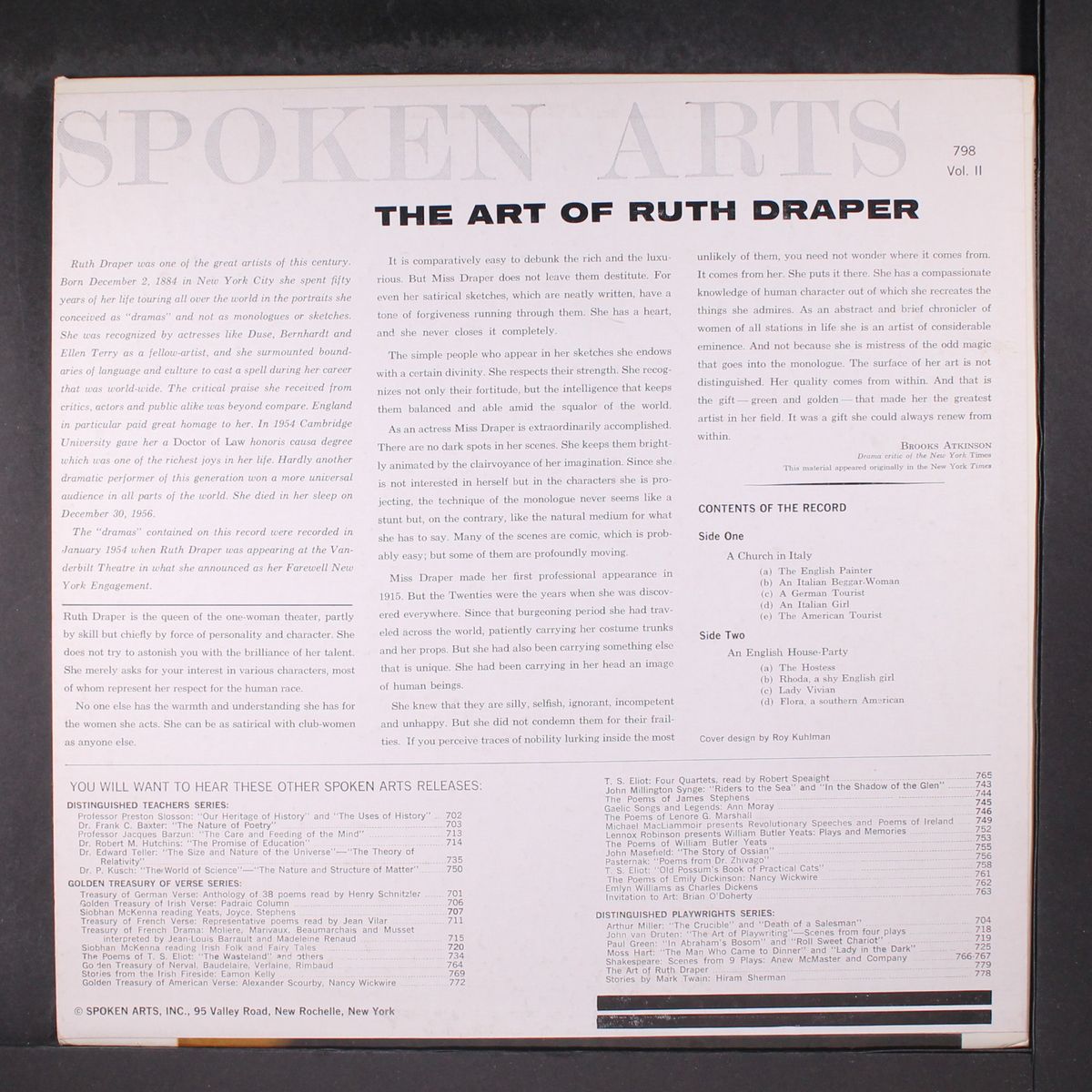 volume 2: a church in italy / an english house party by RUTH DRAPER