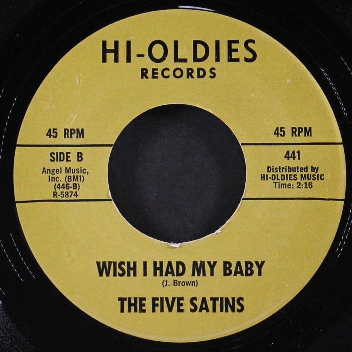 to the aisle / wish i had my baby by FIVE SATINS