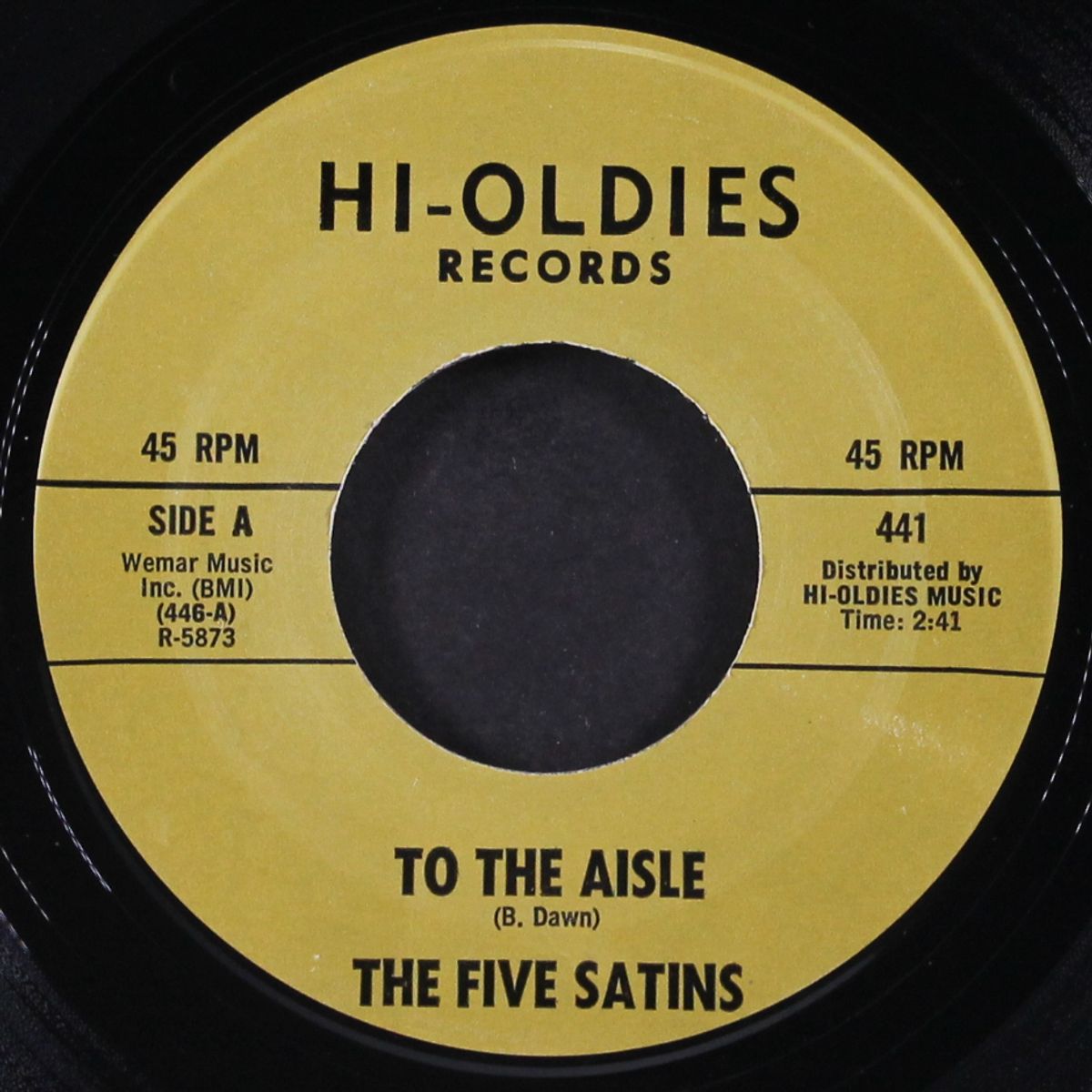 to the aisle / wish i had my baby by FIVE SATINS