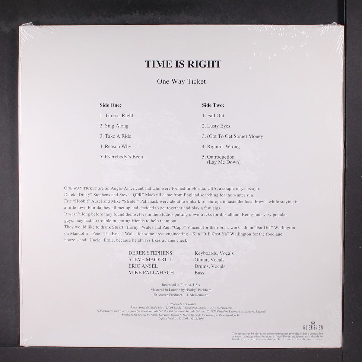 time is right by ONE WAY TICKET