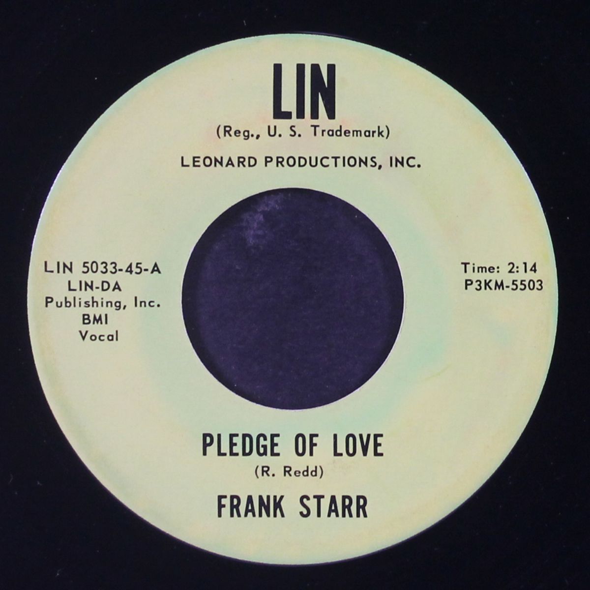 pledge of love / me and the fool by FRANK STARR