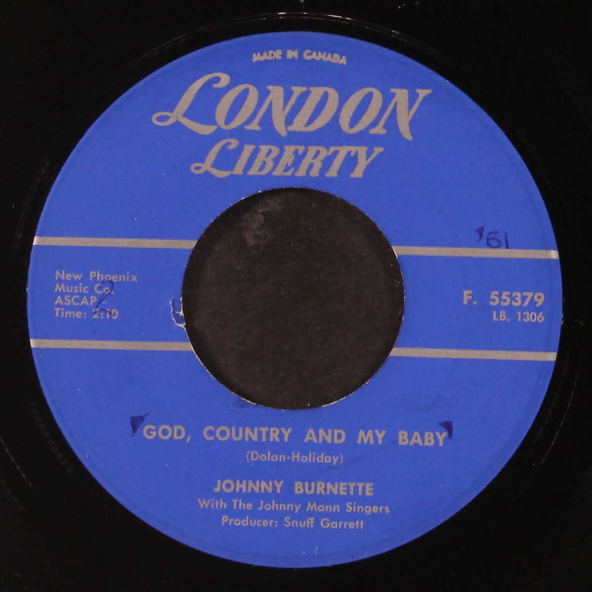 god, country and my baby / honestly i do by JOHNNY BURNETTE