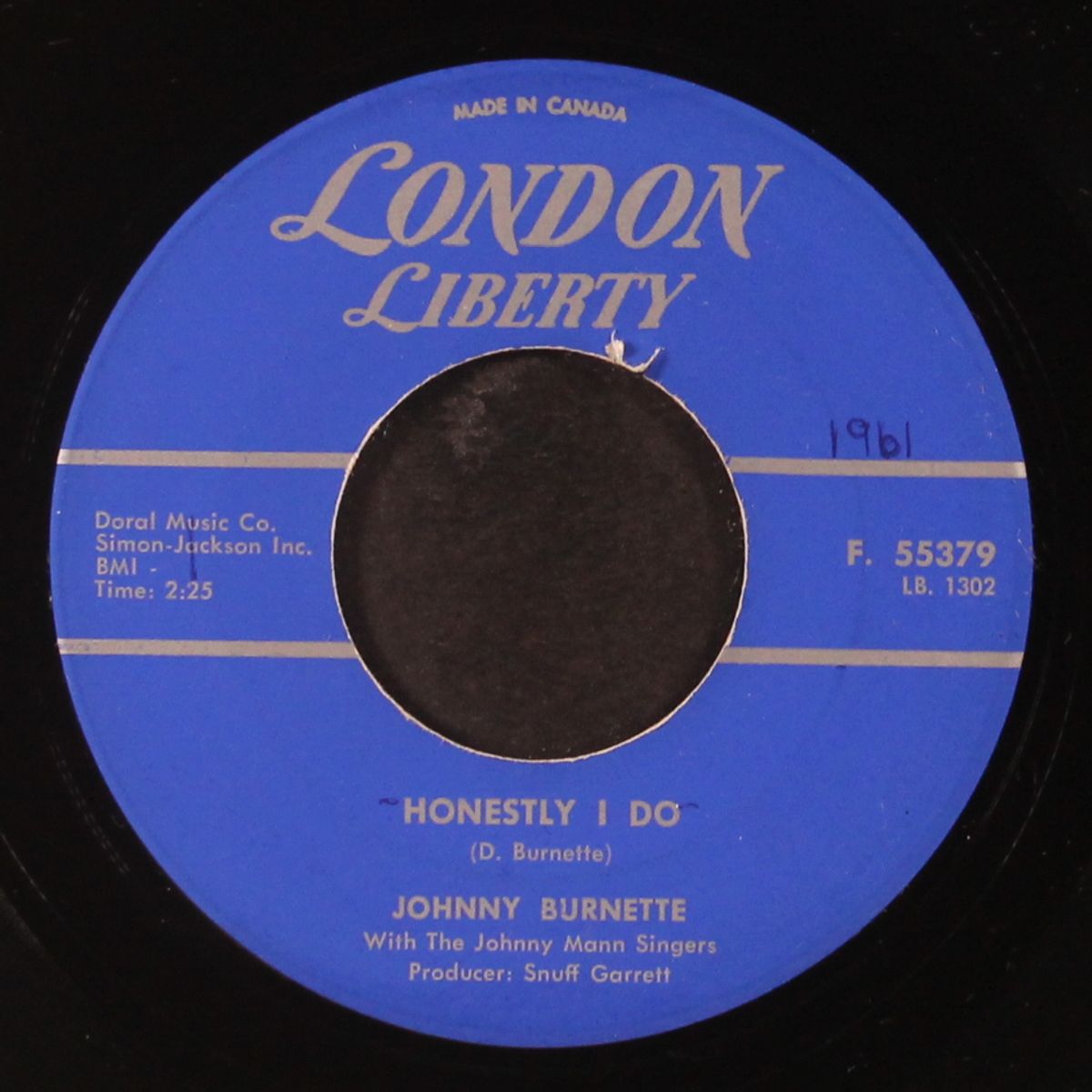 god, country and my baby / honestly i do by JOHNNY BURNETTE