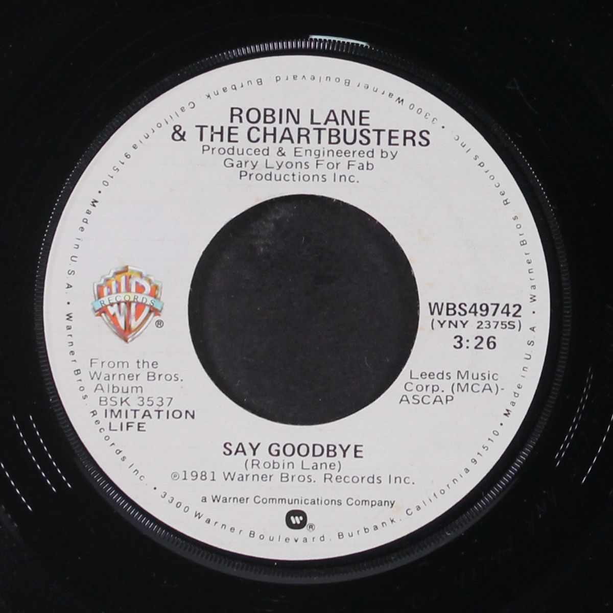 solid rock / say goodbye by ROBIN LANE & CHARTBUSTERS
