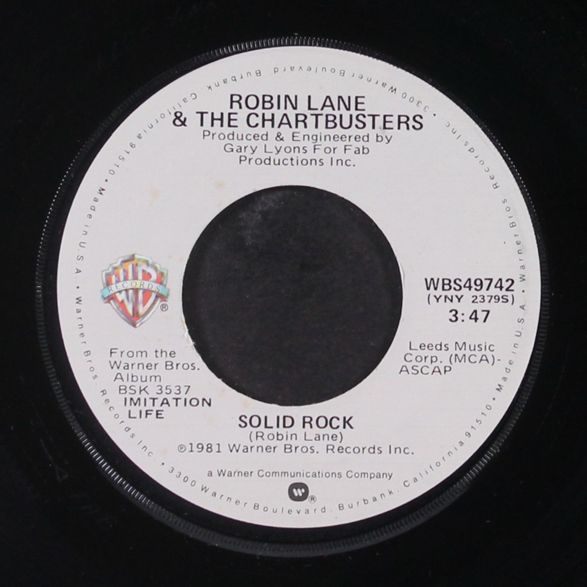 solid rock / say goodbye by ROBIN LANE & CHARTBUSTERS